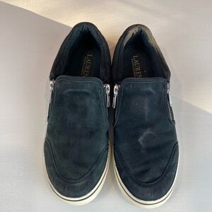 Lauren Ralph Lauren Jeorgia Slip-On Fashion Sneakers,‎ Black Size 8B